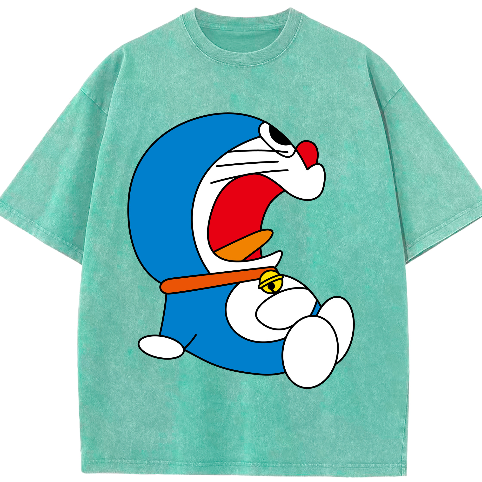 （画像用） ドラえもん Doraemon 綿100% ヴィンテージ風 半袖Tシャツ（フロントプリント）